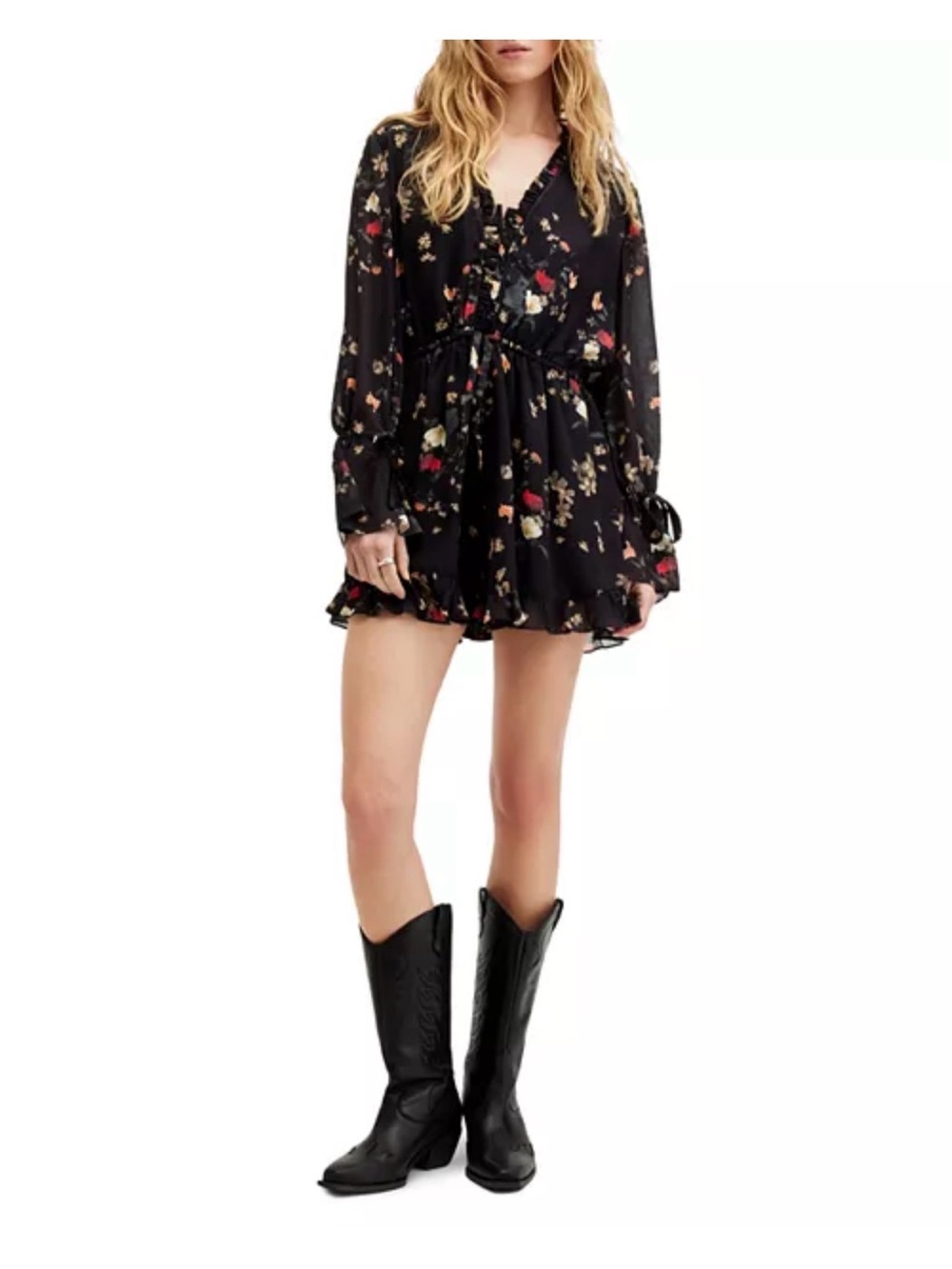 Daria kora playsuit / Ruffled Romper Allsaints